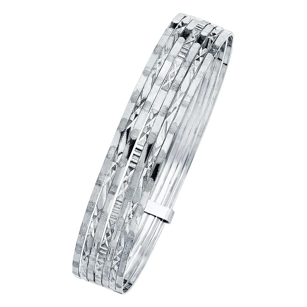 14K WHITE GOLD SEMANARIO 7DAYS BANGLE