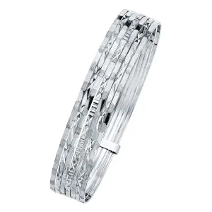 14K WHITE GOLD SEMANARIO 7DAYS BANGLE