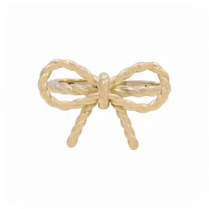 14K Yellow Gold Twist Ribbon Women's Ring / Size: 7.5 / Weight: 2.3 GR / DPWR4RB