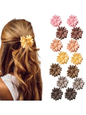 1pc Mini Daisy Hair Clip Candy-Colored Fresh Sweet Lovely Hairpin Clamps Hair Accessories
