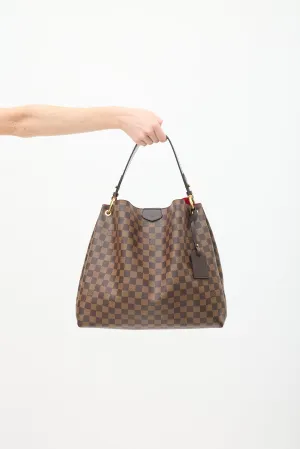 2018 Brown Damier Ebene Graceful Shoulder Bag