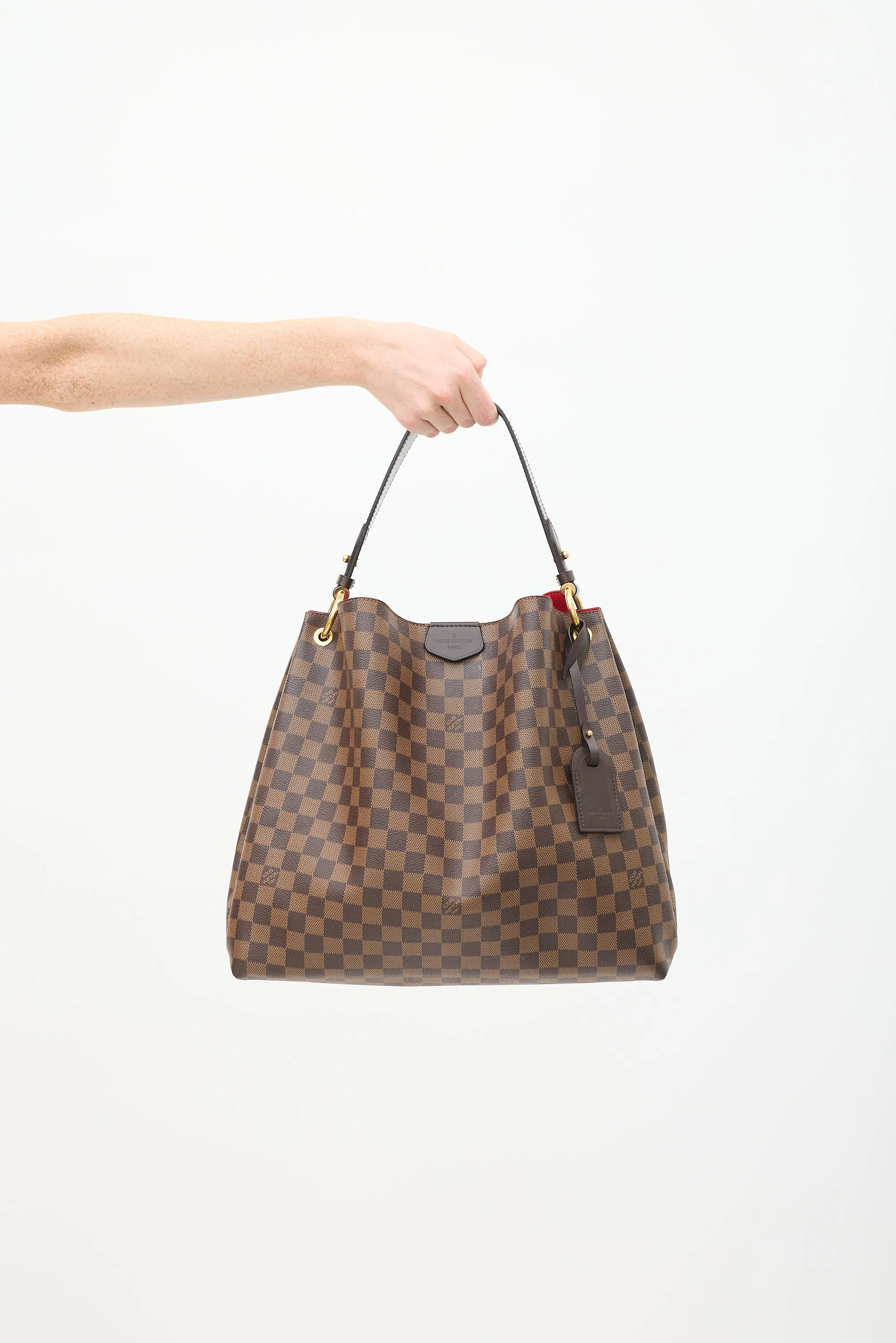 2018 Brown Damier Ebene Graceful Shoulder Bag