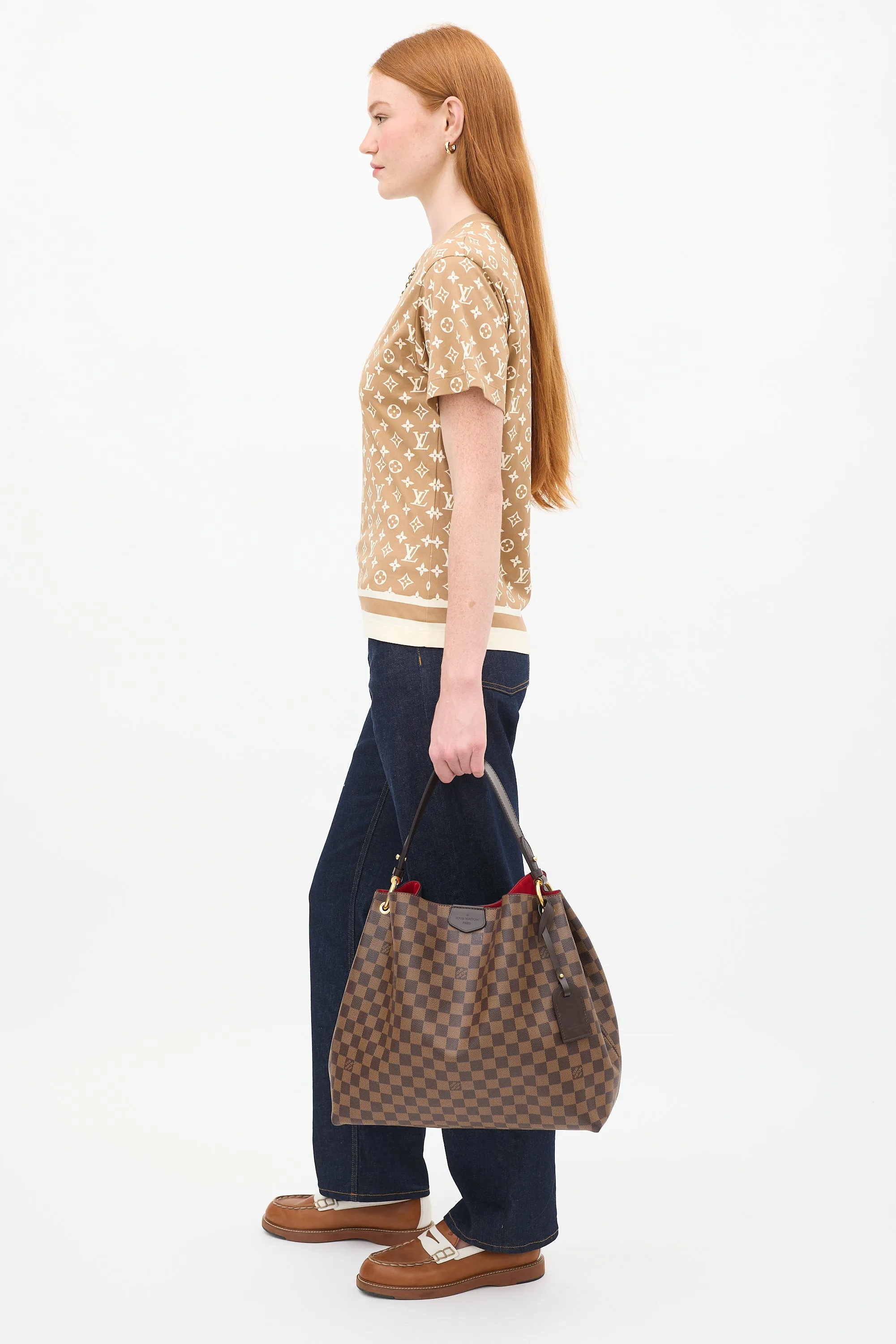 2018 Brown Damier Ebene Graceful Shoulder Bag