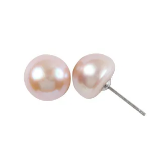 318-02 | 10MM PINK FRESHWATER STUD EARRING