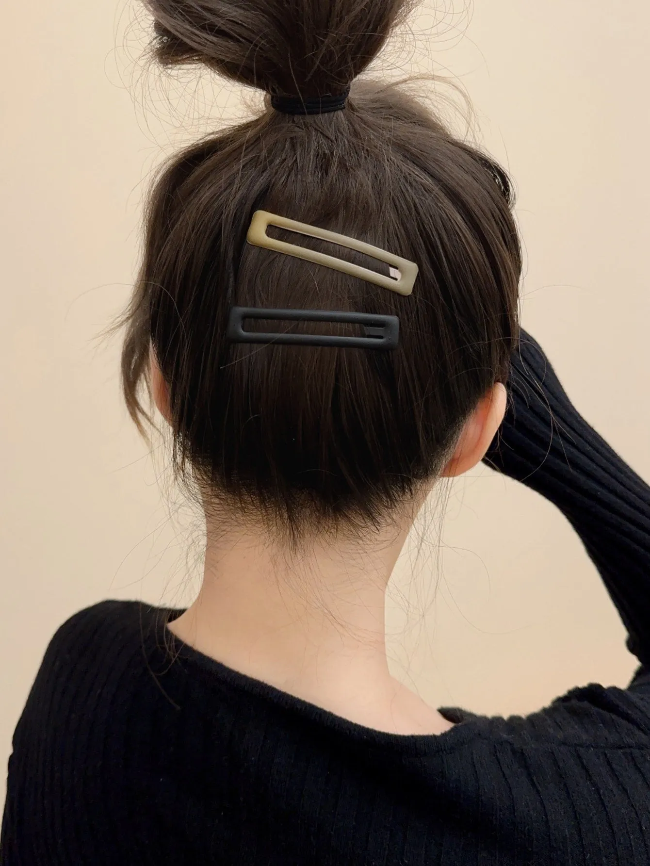 6pcs/Set Coffee-Colored Minimalistic Matte Hair Clips, Cute Side Clip Hairpin