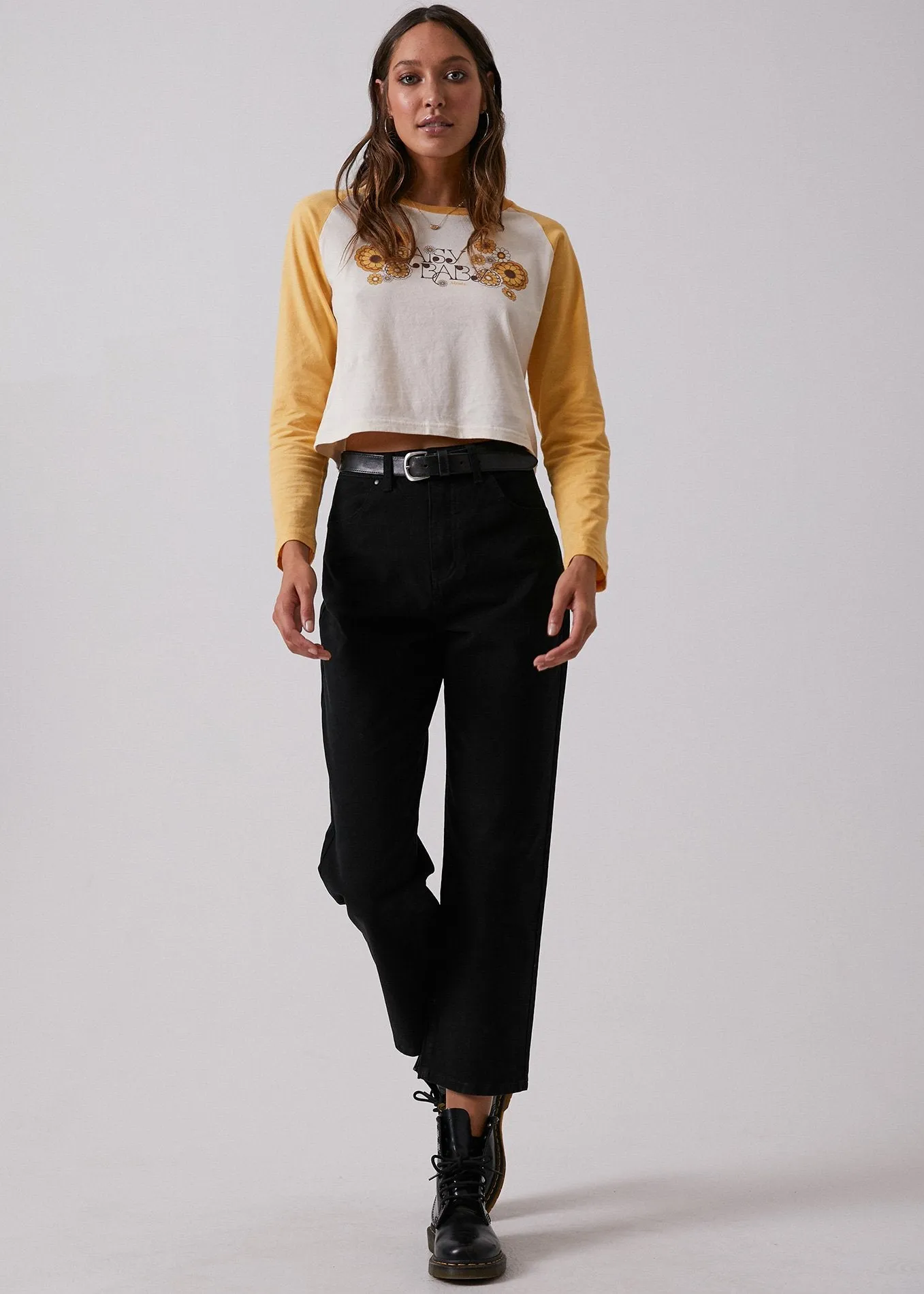 Afends Womens Daisy Baby - Raglan Long Sleeve Tee