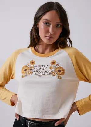 Afends Womens Daisy Baby - Raglan Long Sleeve Tee