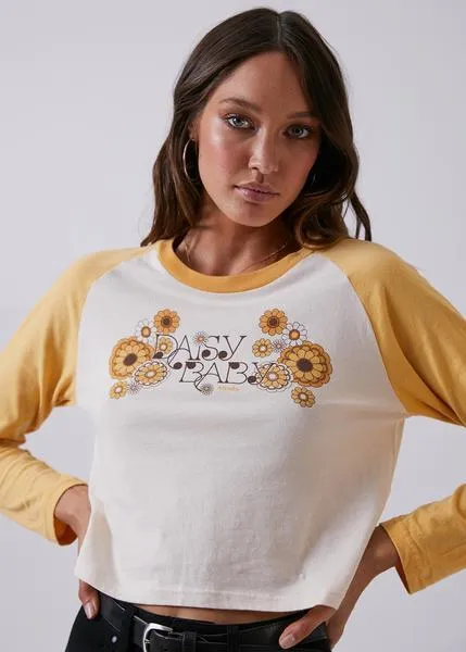 Afends Womens Daisy Baby - Raglan Long Sleeve Tee
