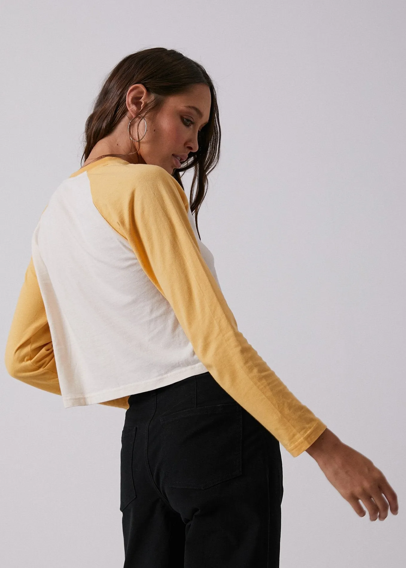 Afends Womens Daisy Baby - Raglan Long Sleeve Tee
