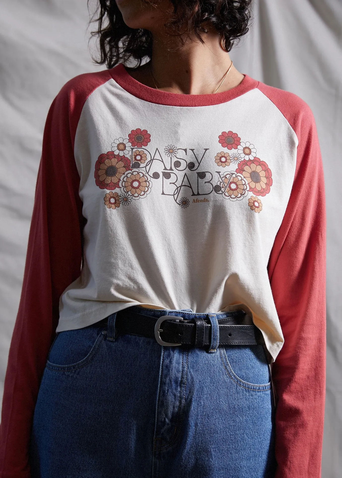 Afends Womens Daisy Baby - Raglan Long Sleeve Tee