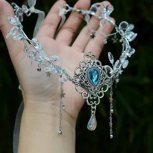 Aiertu - of the Andromedan Galaxy Goth Tiara Hair Accessory Dark Academia Kawaii Academia Y2K Cottagecore Coquette Fairycore Dollette Princesscore