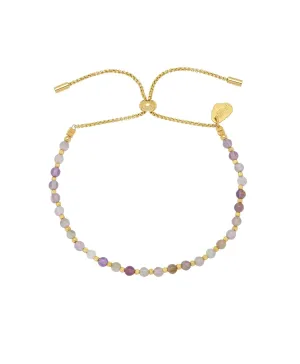 Amelia Gemstone Bracelet - Amethyst Quartz & Gold Plated - Calm - Estella Bartlett