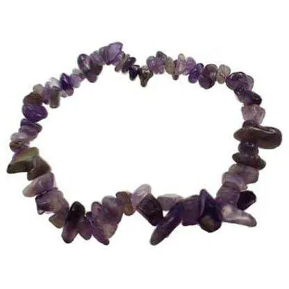 Amethyst chip bracelet