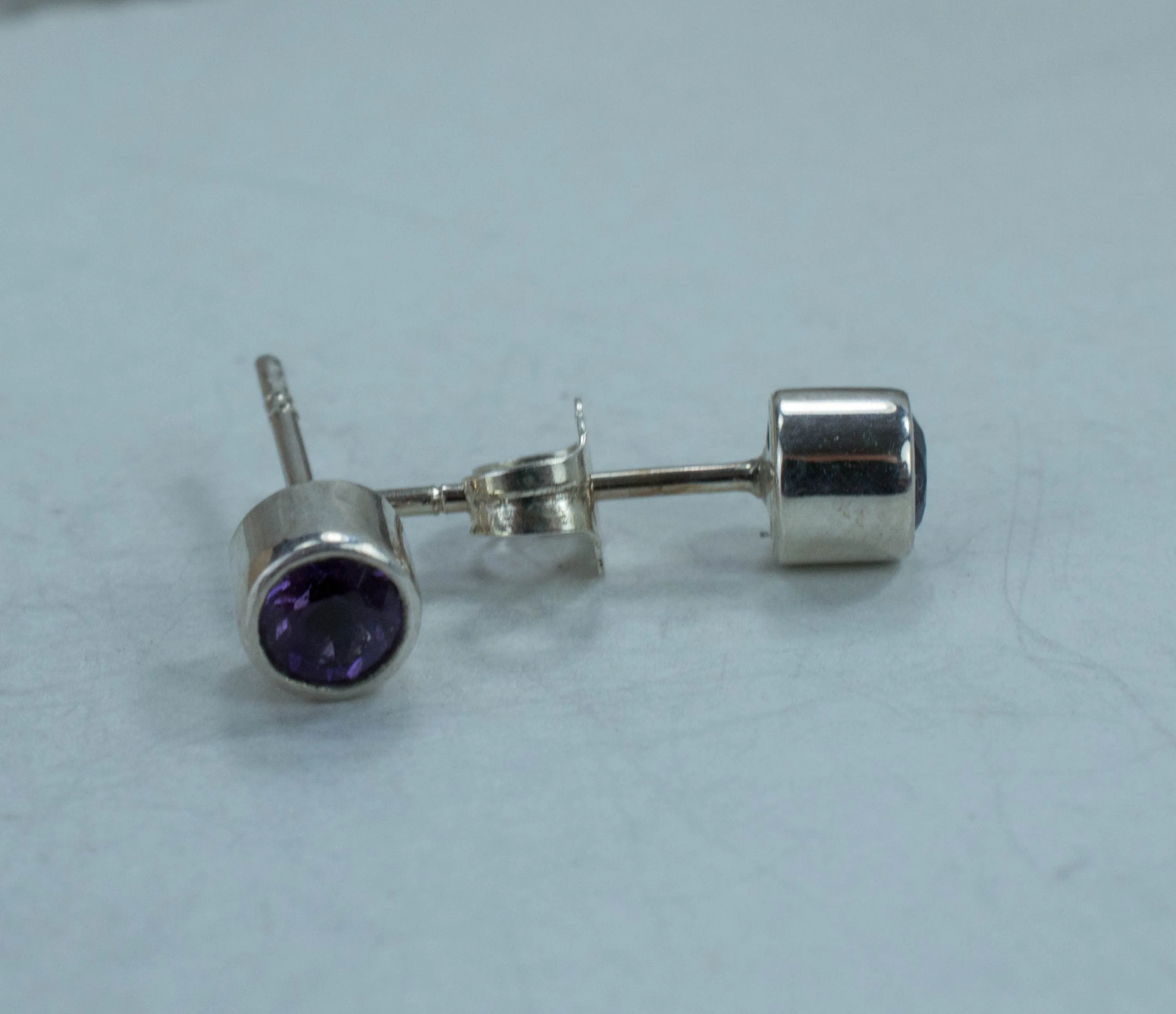 Amethyst Earrings, Genuine Untreated Brazil Amethyst