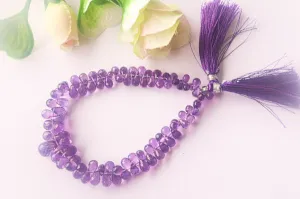 Amethyst Micro Faceted Drops | 3x6mm - 6x10mm | 90 Pieces