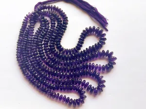 Amethyst Micro Faceted German Cut Rondelle Beads