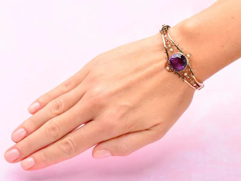Amethyst Pearl Bracelet - Original Box!