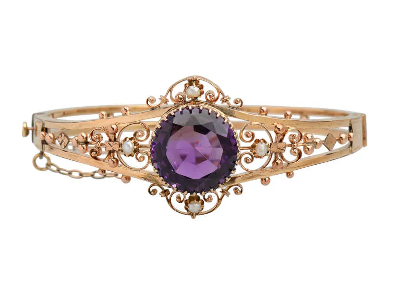 Amethyst Pearl Bracelet - Original Box!
