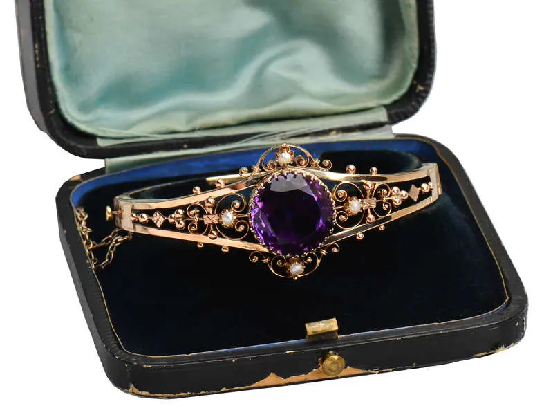 Amethyst Pearl Bracelet - Original Box!
