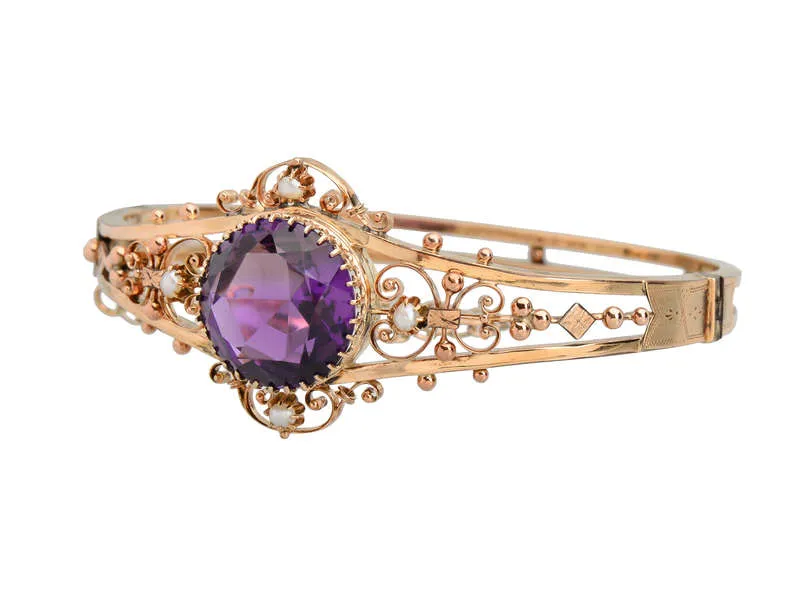 Amethyst Pearl Bracelet - Original Box!