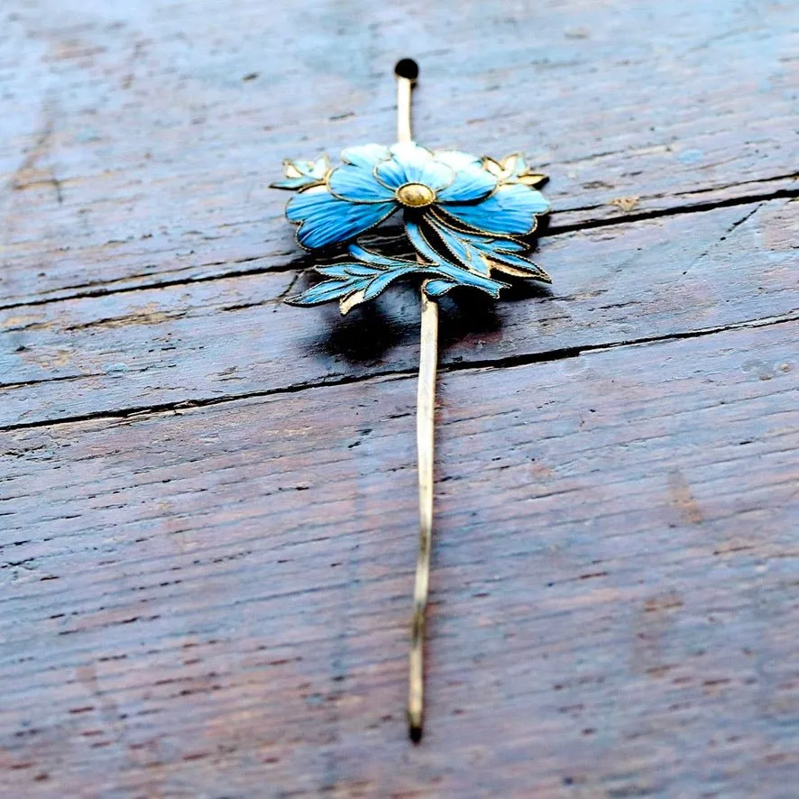Antique Tian-Tsui (點翠) Hair Pin - Small