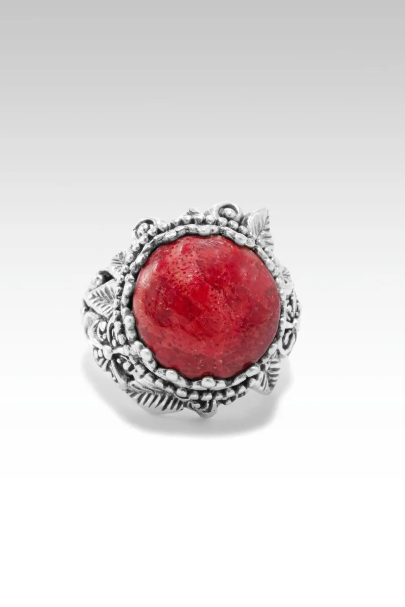 Bloom Where You are Planted Ring™ in Red Sponge Coral