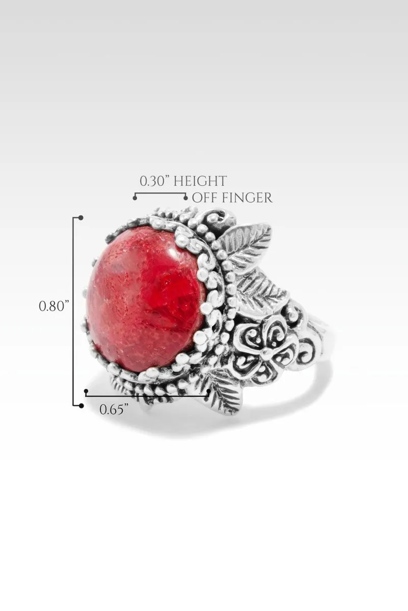 Bloom Where You are Planted Ring™ in Red Sponge Coral