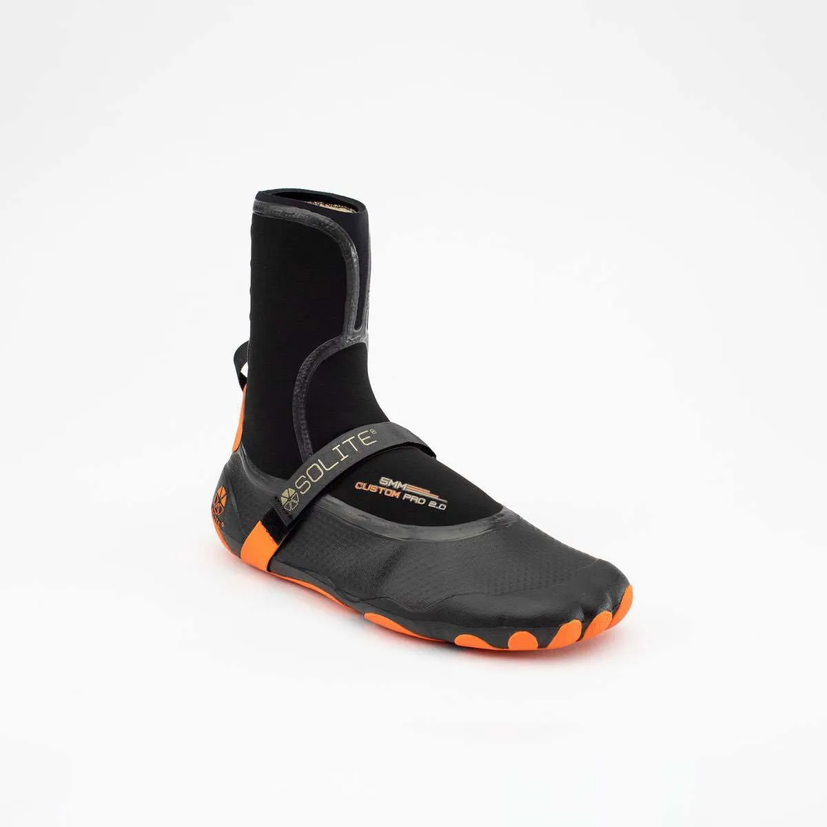 Booties 5mm SOLITE Custom Pro 2.0 (Orange/Black) Includes Heat Booster Socks
