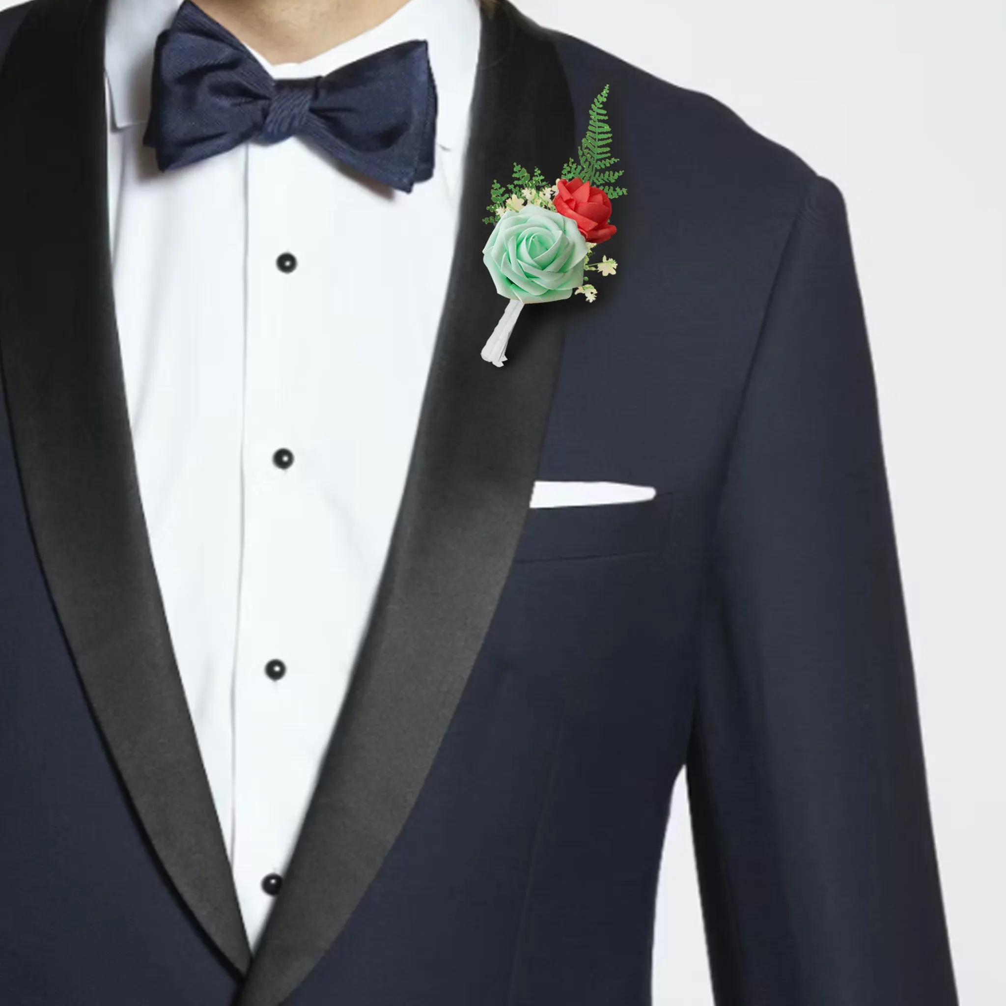 Boutonniere Corsage in Mint for Homecoming Prom Boutineer