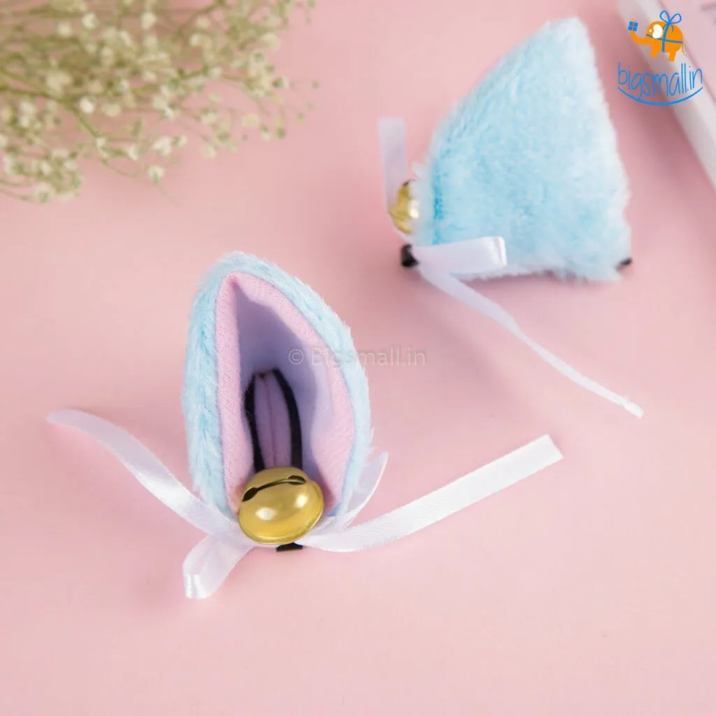 Cat Ear Hair Pins With Bells - Set of 2