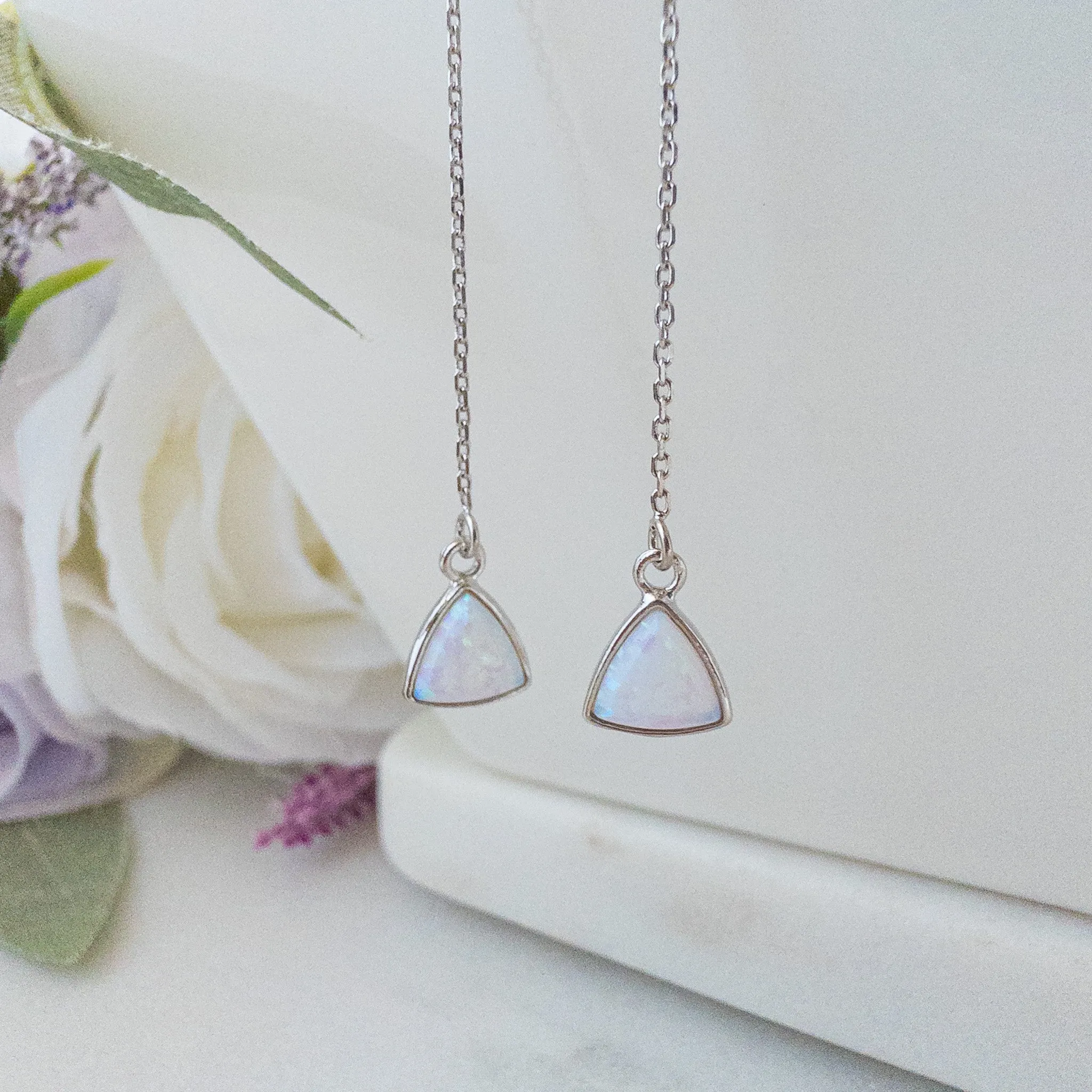 Catalina Threader Earrings - Silver