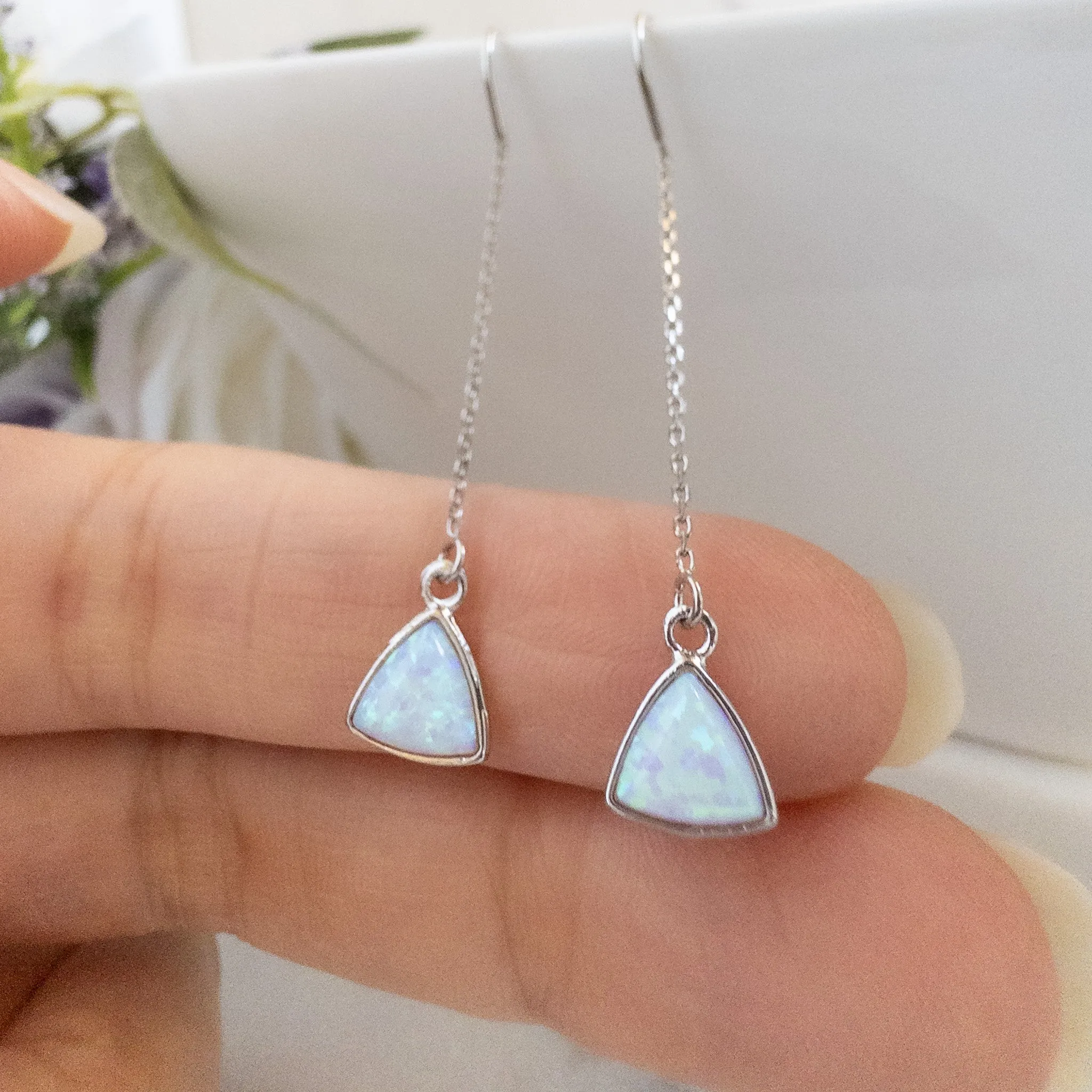 Catalina Threader Earrings - Silver