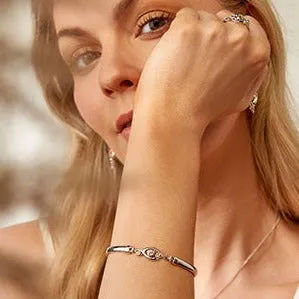 Clogau Pistyll Rhaeadr White Topaz Bangle - 3SSWF0347