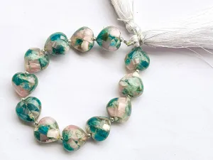 Composite (Pink Opal, Apatite, Amazonite) Heart Shape Briolette