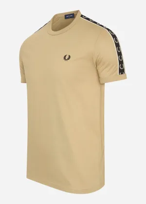 Contrast tape ringer t-shirt - warmstone oatml