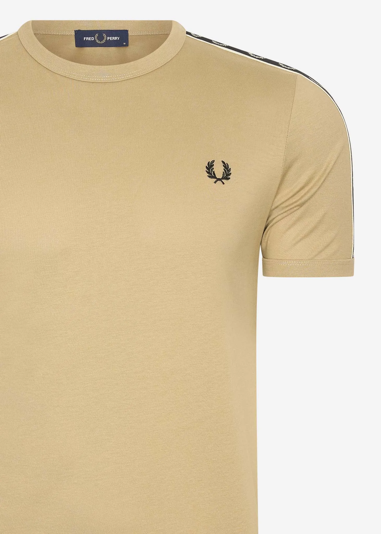 Contrast tape ringer t-shirt - warmstone oatml