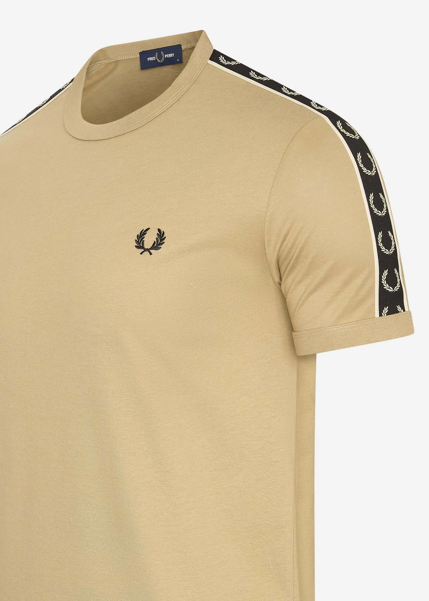Contrast tape ringer t-shirt - warmstone oatml