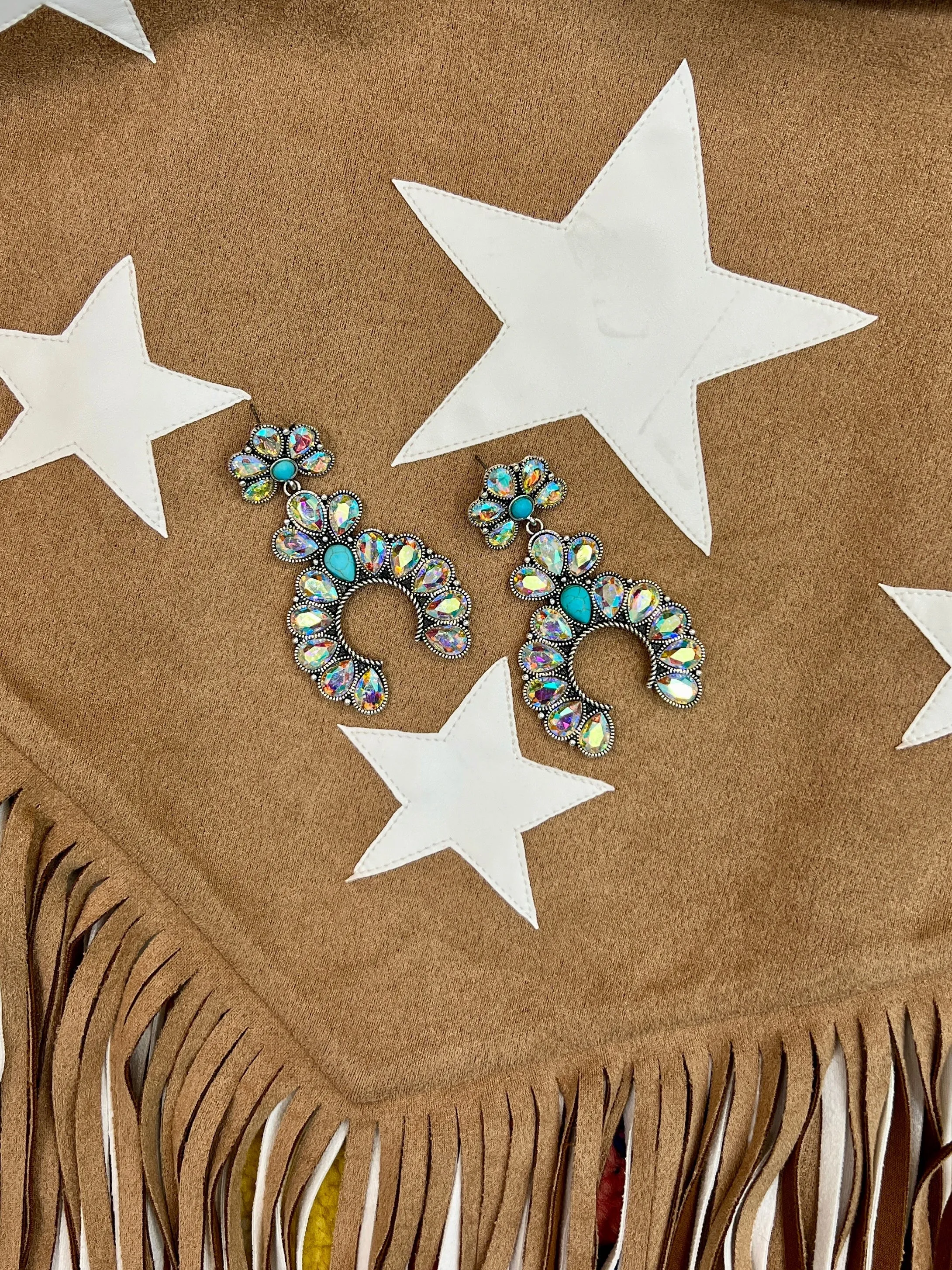 Crown Iridescent Jewel of the Rodeo Earrings-2 Iridescent Designs
