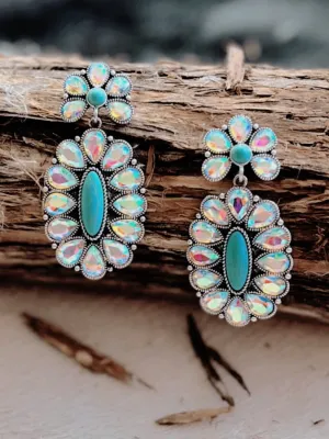 Crown Iridescent Jewel of the Rodeo Earrings-2 Iridescent Designs