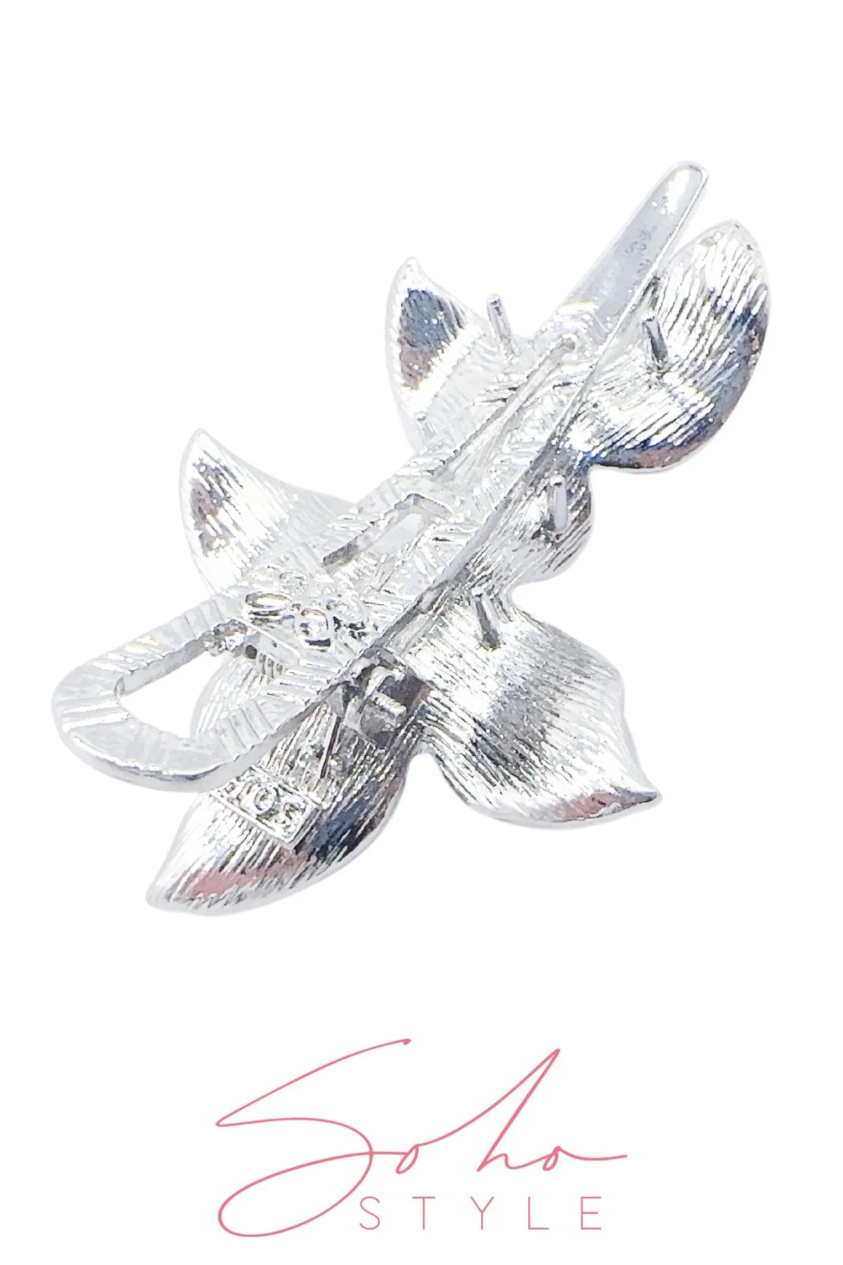 Crystal Flower Alligator Metal Hair Clip