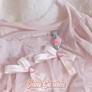 Customized French Girl Romantic Rose Bow Hairpin Side Clip Headwear