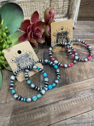 Davis Faux Navajo Pearl Earrings