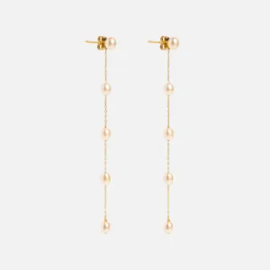 Delicate Pearl Drop Earrings