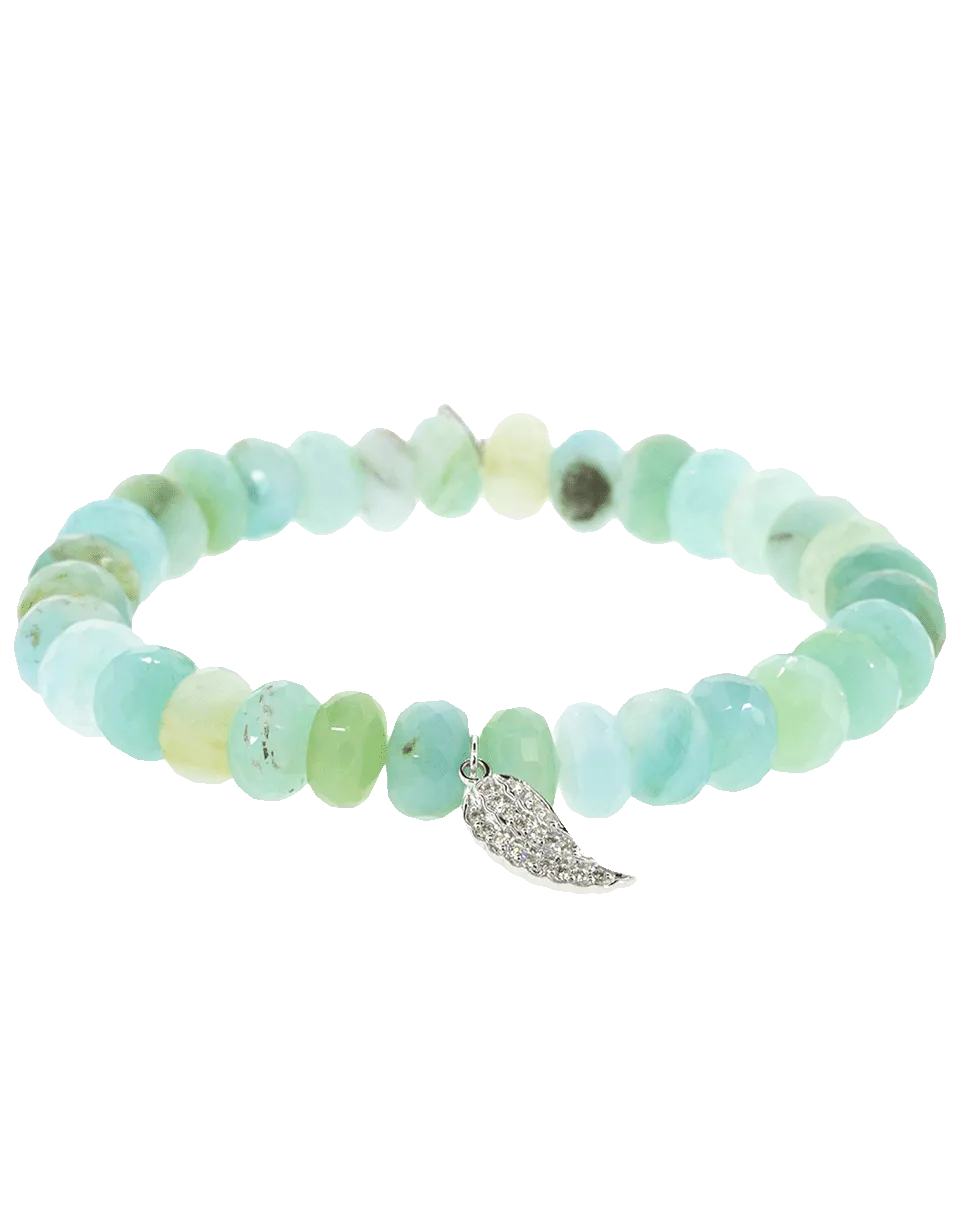 Diamond Pave Mini Wing Peruvian Opal Bracelet