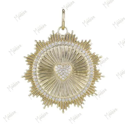 Diamond Sunrays Pendant 29mm