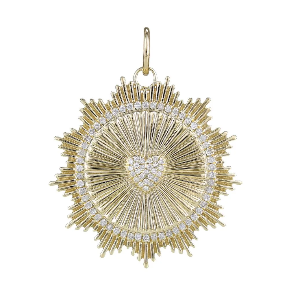 Diamond Sunrays Pendant 29mm