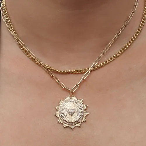 Diamond Sunrays Pendant 29mm