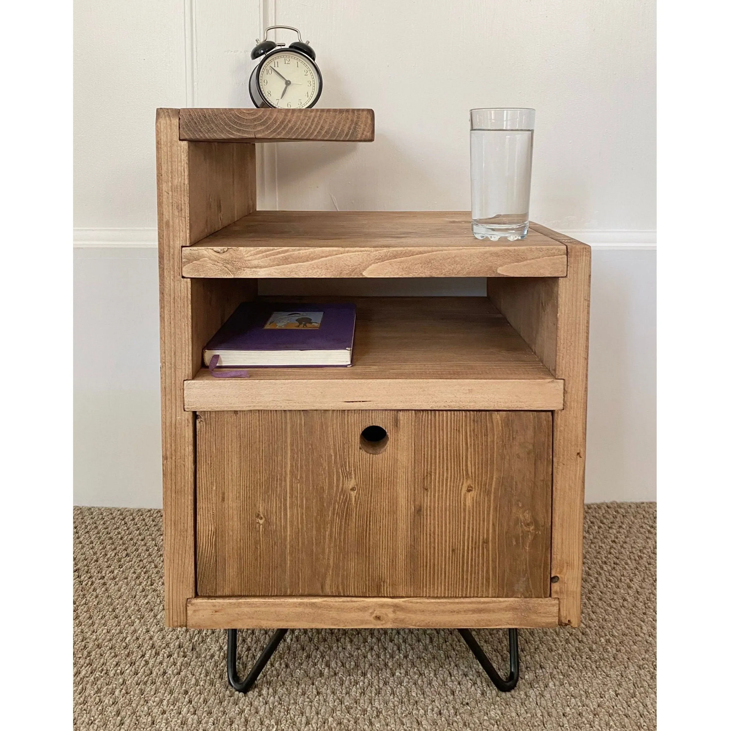 DYLAN: Bedside Unit with Drawer, Reclaimed Boards