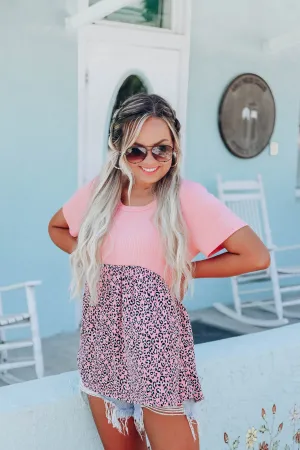 Feelin' Fierce Babydoll Top - Coral
