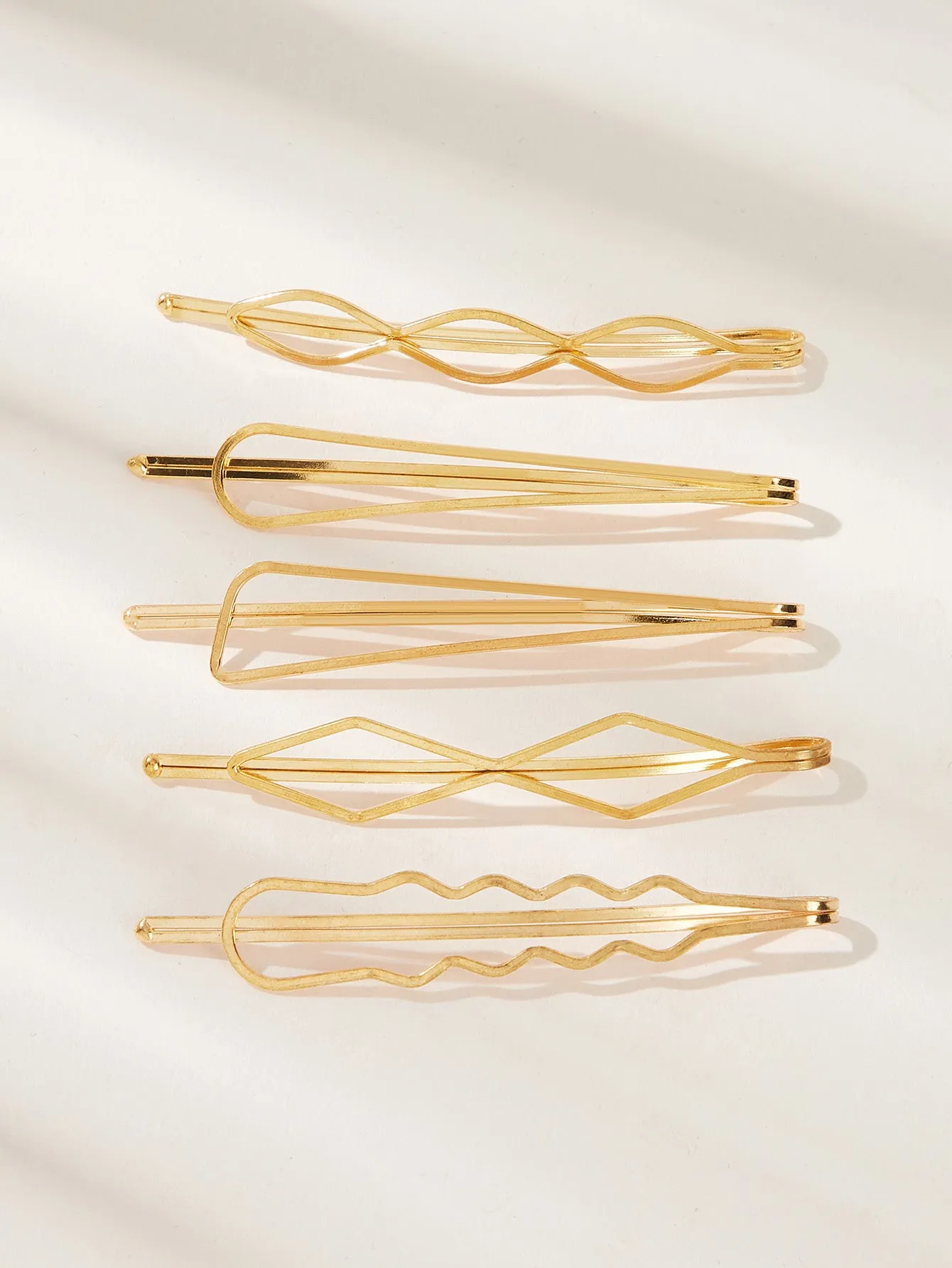 Geometric Design Hairpin 5pcs for Women Barrette Styling Hair Accessories